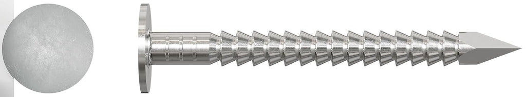 Simpson Strong-Tie S410ARNB Roofing Nail - 1-1/2 in. x 0.131 in. Annular Ring Shank Increases Withdrawal Resistance, Type 304 Stainless Steel, Diamond Point, Full Round Head (25 lb.)