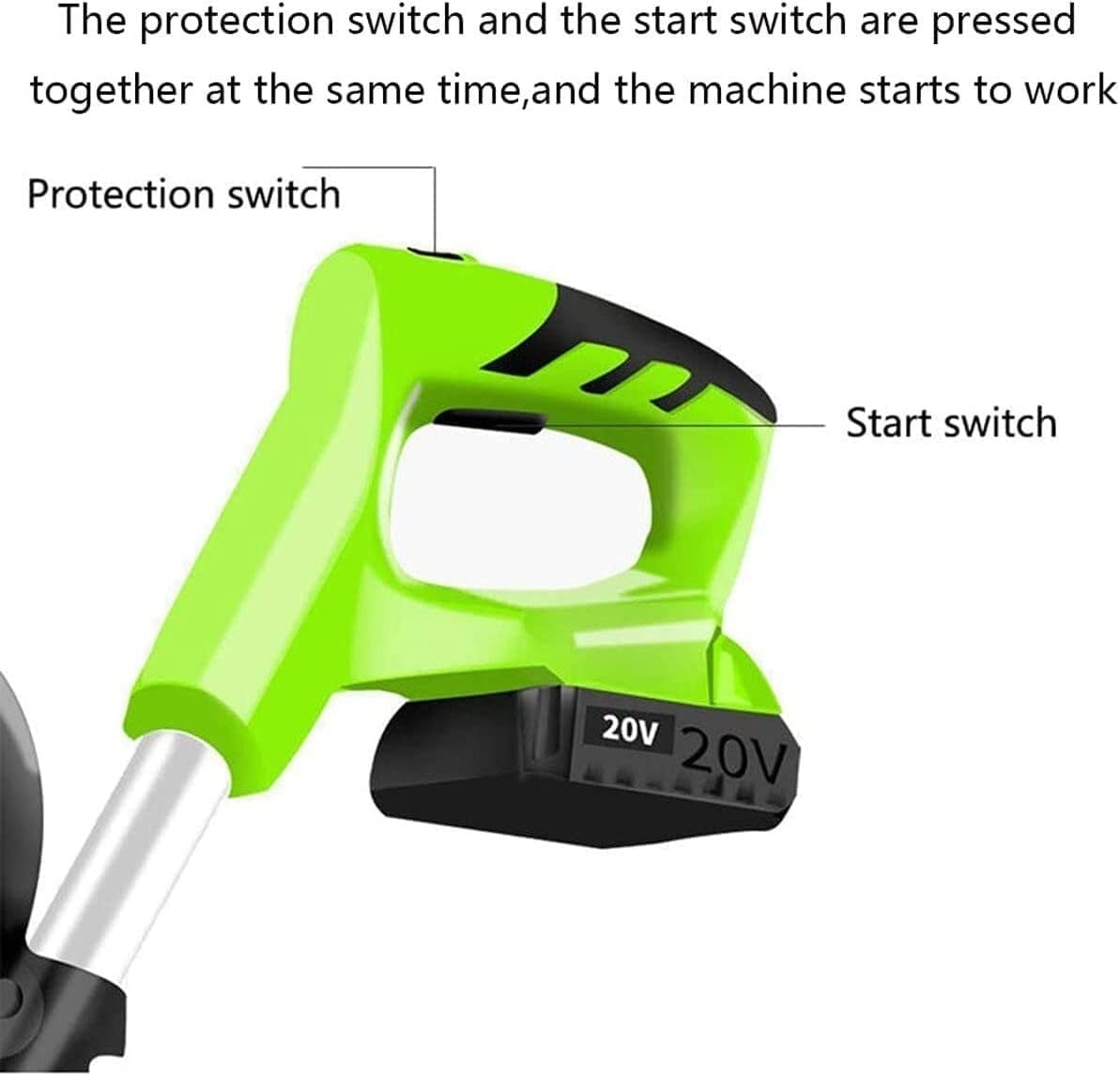 LXXW Electric Tiller 20V Electric Cordless Hand Tiller Soil Cultivator,Gardening Tool Cultivation Machine for Allotment, Lawn, Garden Electric Cultivator