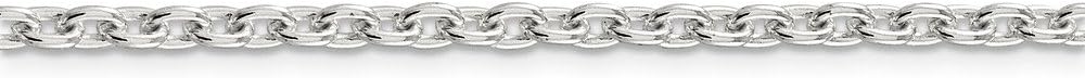 Solid 925 Sterling Silver 3.5mm Cable Chain Necklace - with Secure Lobster Lock Clasp