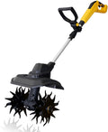 Cordless Tiller Cultivator Compatible with Dewalt 20V Battery(Tool Only), 9-Inch Tilling Width, 6.6-Inch Depth 360RPM Electric Brushless Tiller Garden Rototiller for Lawn/Gardening/Soil Cultivation