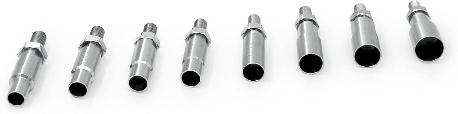 Muzzle Sleeves Fit Pneumatic Thumbtack Gun, 7 Barrel Sleeves for Different Tacks Head Diameter Used in Vintage and Antique Furniture, Decorating DIY Projects (7 Different Size of Sleeves)