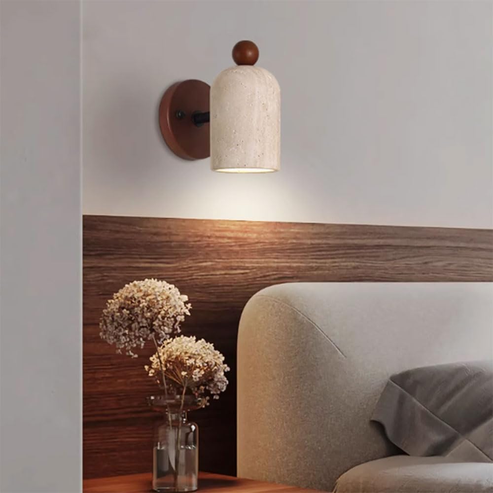 Adjustable Wall Sconces ‎Yellow Travertine Wall Spotlight Farmhouse Hallway Wall Light Fixtures Indoor Reading Wall Mounted Lamp Decoration for Living Room, Kids Bedroom,Corridor Hotel
