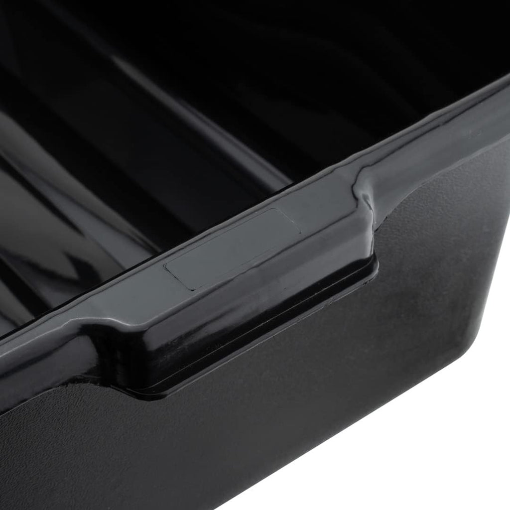Restaurantware TUBS ONLY: RW Clean 22 Inch x 15.7 Inch Bus Tubs 12 Deep Bus Boxes - Lid Sold Separately With Handles Black Plastic Restaurant Tubs Heavy-Duty For Kitchen Organization