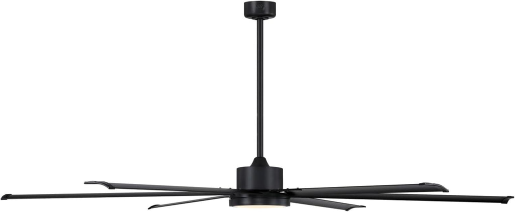 Westinghouse Lighting Hudson Yards Adjustable Ceiling Fan with Light, 80-Inch Industrial-Style Indoor/Outdoor Fan in Matte Black, DC Motor, Dimmable LED with Opal Frosted Glass, Remote Control
