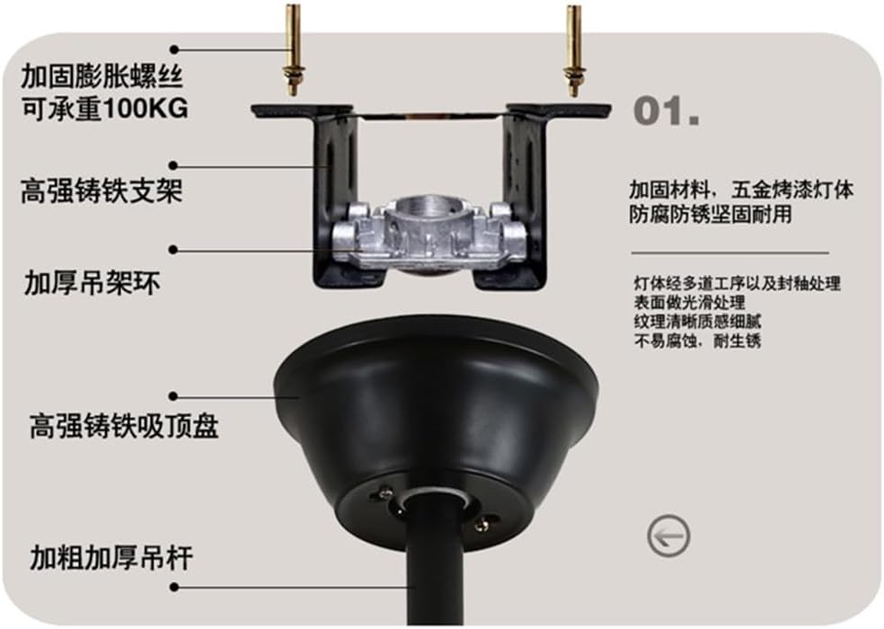 American Retro LED Ceiling Fan Light - Luxury European Design for Living Room, Restaurant, Bedroom, Cafe, Villa & Hotel Remote Control, Stylish Lighting (Style 15) (Style 12)