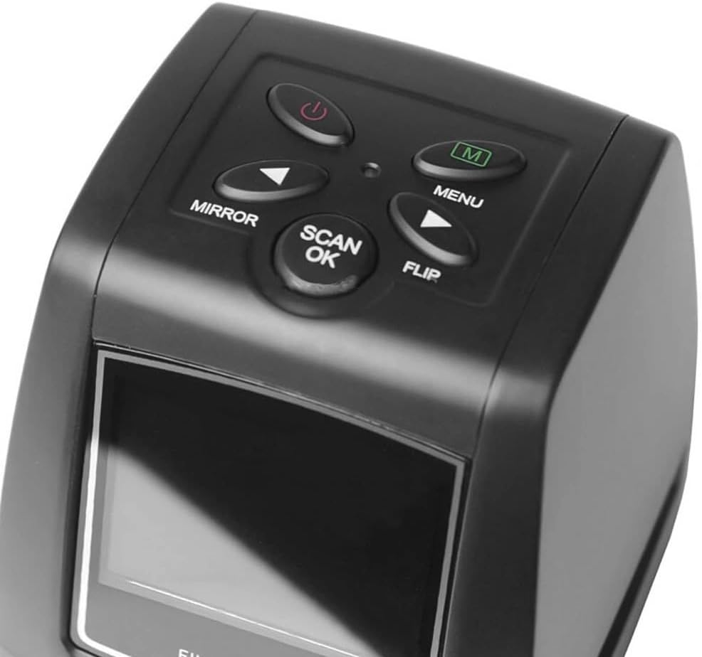 Film Slide Scanner, Screen Digital Film Scanner, High Reduction, 2.36' LCD Screen, Wide Compatibility, 100-240V Slide Converter for Coloured Positive and Negative Films, can Convert The Film into 12