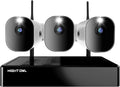 Night Owl 10 Channel Bluetooth Video Home Security Camera System with 3 Battery Powered 1080p HD Wire Free Indoor/Outdoor Cameras with 2-Way Audio and 1TB Hard Drive (Expandable up to 10 Cameras)