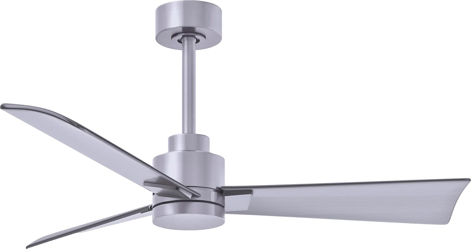 Matthews AK-BN-BN-42 Alessandra Wet Rated 42' Outdoor Ceiling Fan without Light, Remote Included, Silent DC Motor, Brushed Nickel
