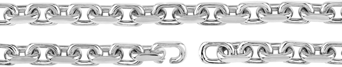 Silvershake 10MM 925 Sterling Silver Fashion Heavy Chunky Anchor Cable Chain Link Necklace 24 Inch Jewelry for Women or Men Unisex