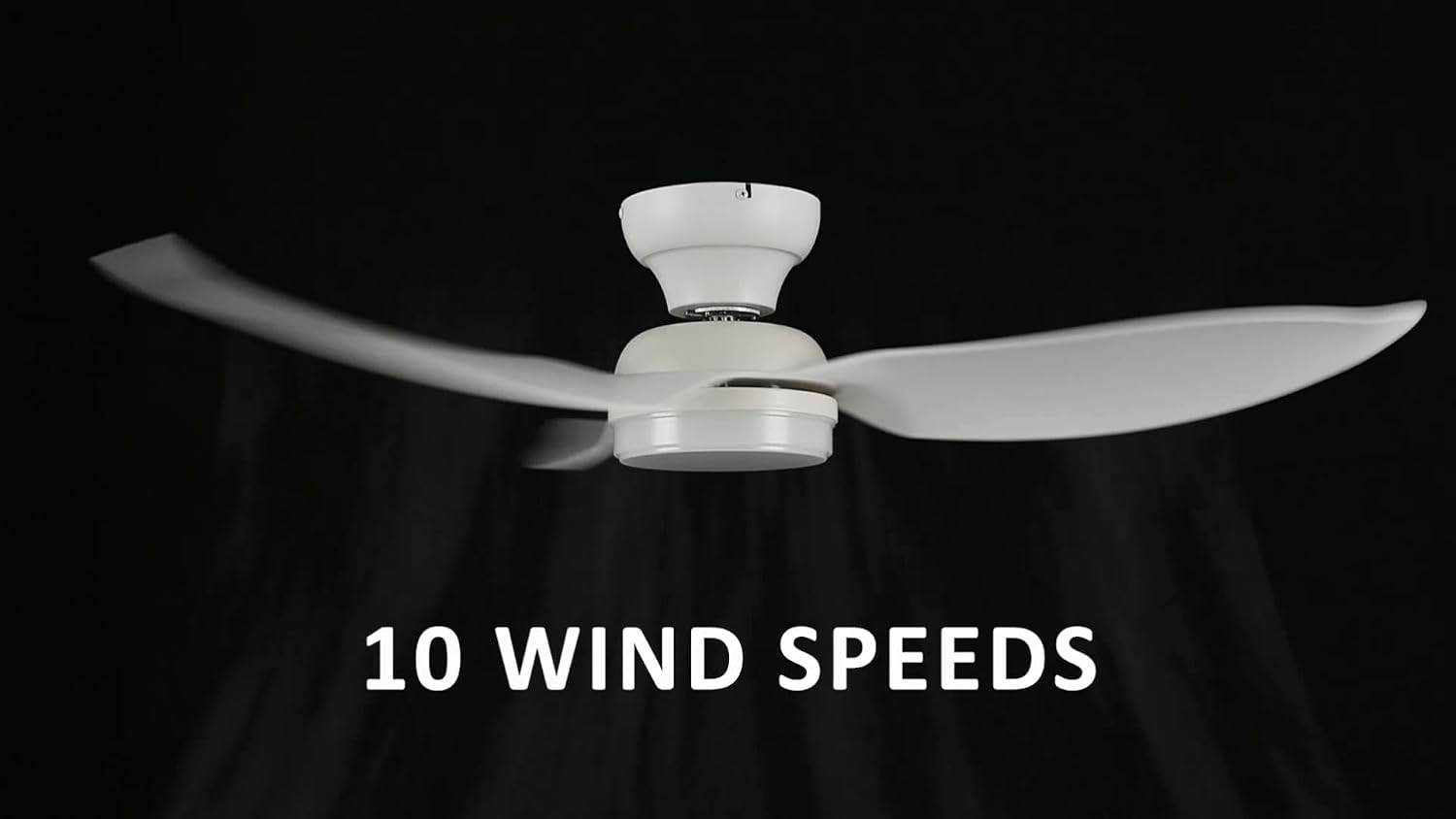 Carro 45' Low Profile Ceiling Fan with Light and Remote, Indoor & Outdoor Ceiling Fan with 10-Speed Quiet DC Motor, Smart Ceiling Fan Controlled by APP, Remote, Alexa, Siri & Google Home, White