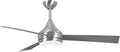 Matthews DA-BS-BW Donaire Outdoor Wet/Salt Water Rated 52' Marine-Grade Coastal Ceiling Fan with LED Light & Remote, Brushed Stainless with Barn Wood Tone