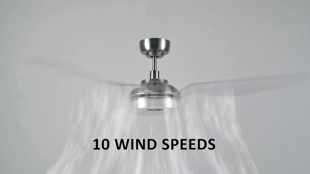 56-inch Indoor/Outdoor Smart Ceiling Fan, Dimmable LED Light Kit & Remote Control, Compatible with Alexa/Google Home/Siri