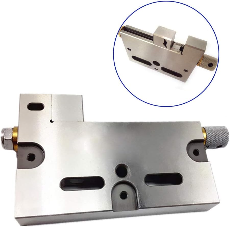 4'' Wire EDM Vise High Precision Stainless Steel Jaw Opening Clamp 3kg, Slow-Moving Wire Vise for Small Workpieces