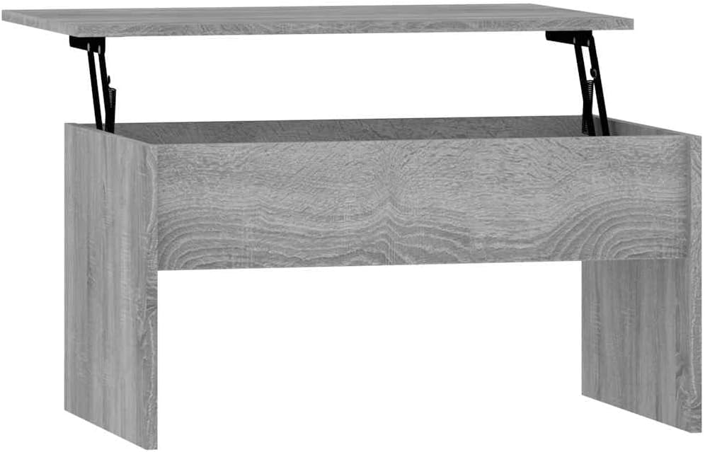 Modern Coffee Table with Hidden Compartment, Lift Top Coffee Table for Home, Office, Gray Sonoma 31.5'x19.9'x16.3' Engineered Wood,-961