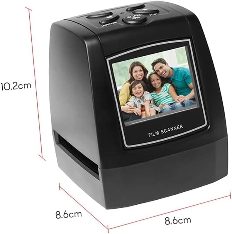 10MP Film Scanner, Mini Digital Film Scanner Slide Digitizer, Converts Slide/Negatives to JPEG Images, Digital Photo Negative Scanner