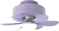 Nordic Retro Round Purple Resin Semi-Recessed Fan Ceiling Light, Simple Style, Ceiling Lighting, Corridor Lighting, Entrance, Toilet