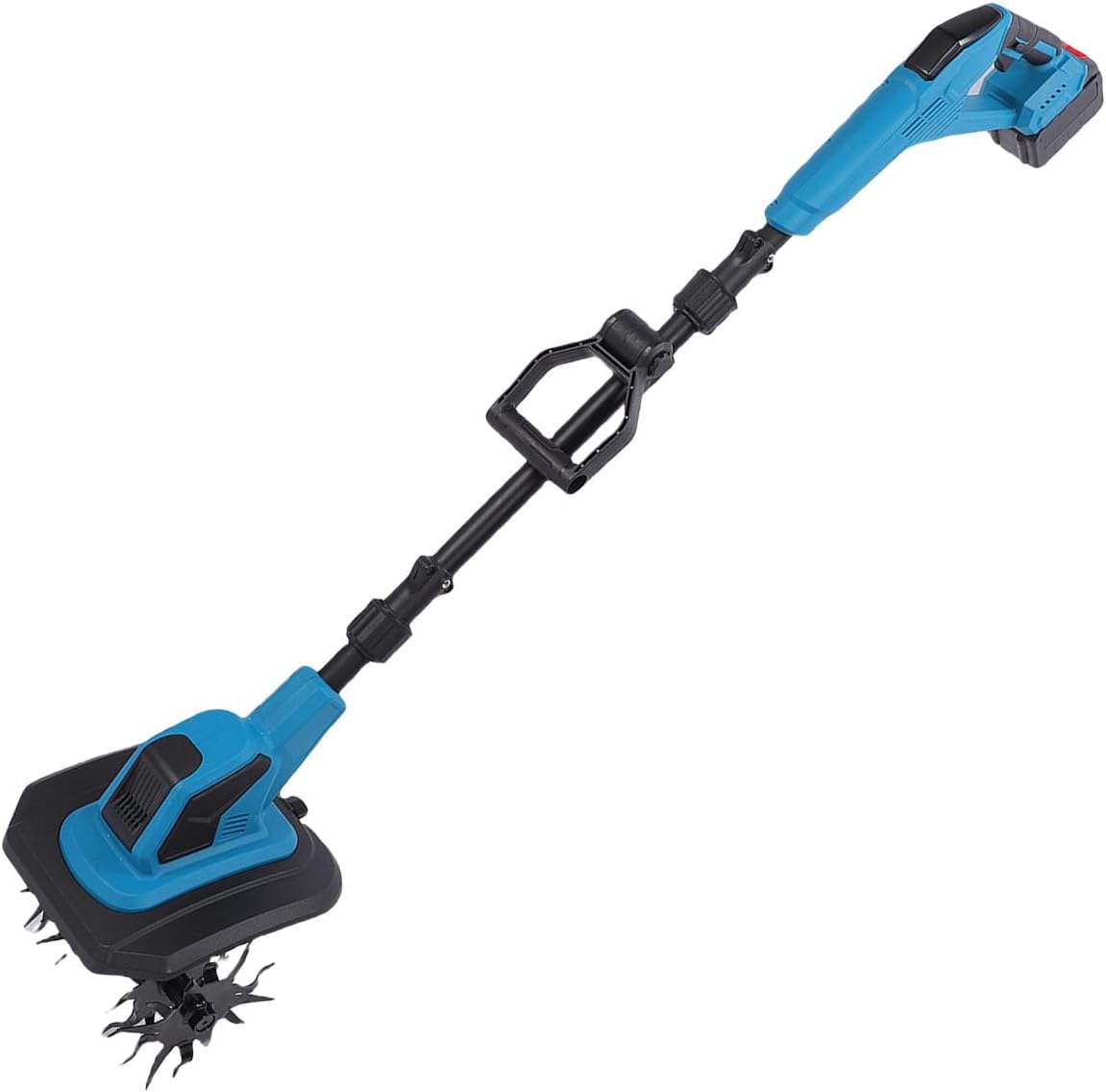 Electric Cultivator Garden Tiller, Cordless Battery Powered, 4.5AH, 2 Wheels, Lightweight - Efficient Soil Cultivation, Adjustable Handle, Ideal for Gardening