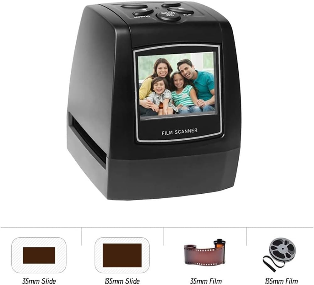 Film Slide Scanner,Negatives Scanner,Convert 135 Film/35mm Slide to JPG Digital Photos,Support USB Output