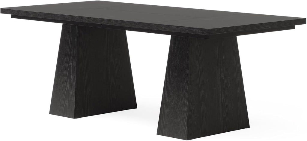 Tribesigns 63-Inch Executive Desk, Large Office Computer Desk with Double Pedestal, Modern Simple Workstations Writing Table Conference Table Business Furniture for Home Office, Black