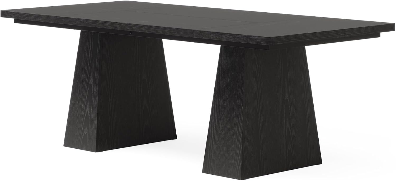 Tribesigns 63-Inch Executive Desk, Large Office Computer Desk with Double Pedestal, Modern Simple Workstations Writing Table Conference Table Business Furniture for Home Office, Black