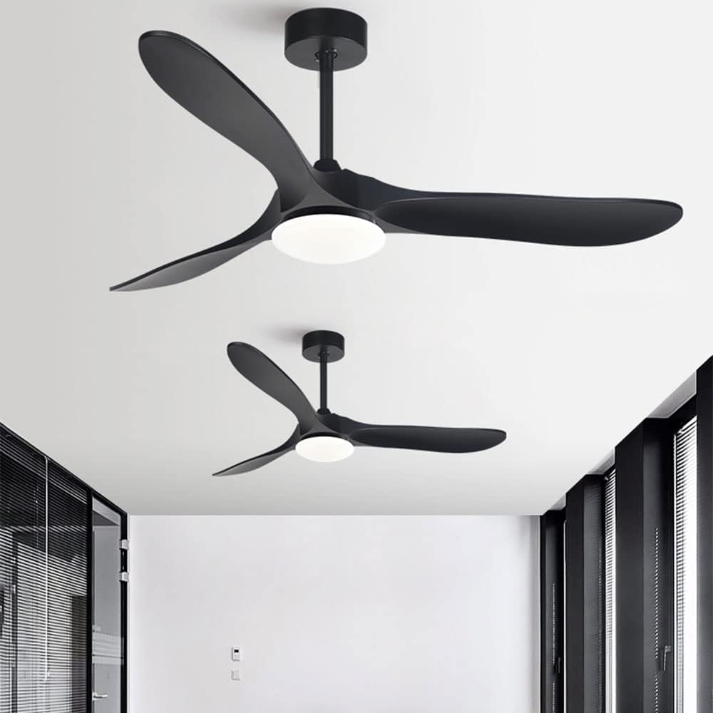 Imitation Wood 42 Inch Ceiling Fan with Lights Ceiling Fans with Lights and Remote 6 Speed Modern 3-Blade Fan Light LED Acrylic Bedroom Ceiling Fan Outdoor Ceiling Fans for Patios