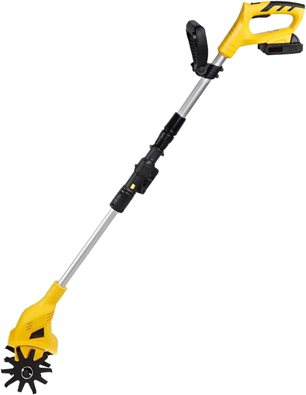 20 V Cordless Tiller Cultivator, 250 RPM Electric Rototiller for Gardening,4' Wide Cultivation, Battery Included 1Battery