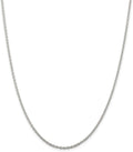 Solid 925 Sterling Silver 2.25mm Cable Chain Necklace - with Secure Lobster Lock Clasp