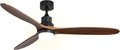 Sofucor 60 Inch Ceiling Fan with Light and Remote - 3 Solid Wood Blades, Quiet DC Motor, 6 Speeds 7000CFM, Dimmable Tri-Color LED with Memory, Timer & Reversible for Living Room, ETL, Walnut Wood