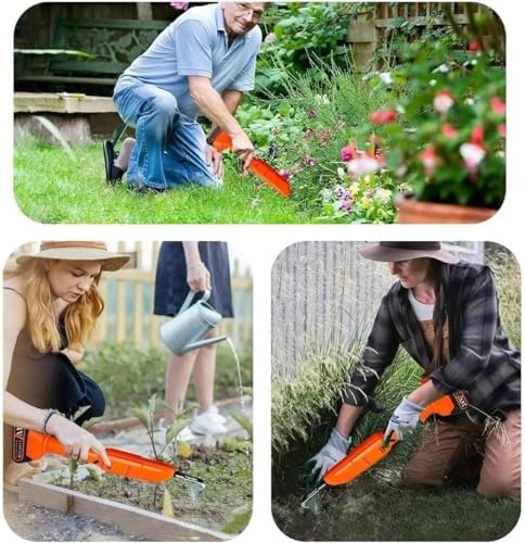 Handheld Electric Cultivator Hoe & Weeder with Long Pole, Cordless Mini Tiller for Soil Loosening, Gardening & Greenhouse (Includes 2 Batteries)
