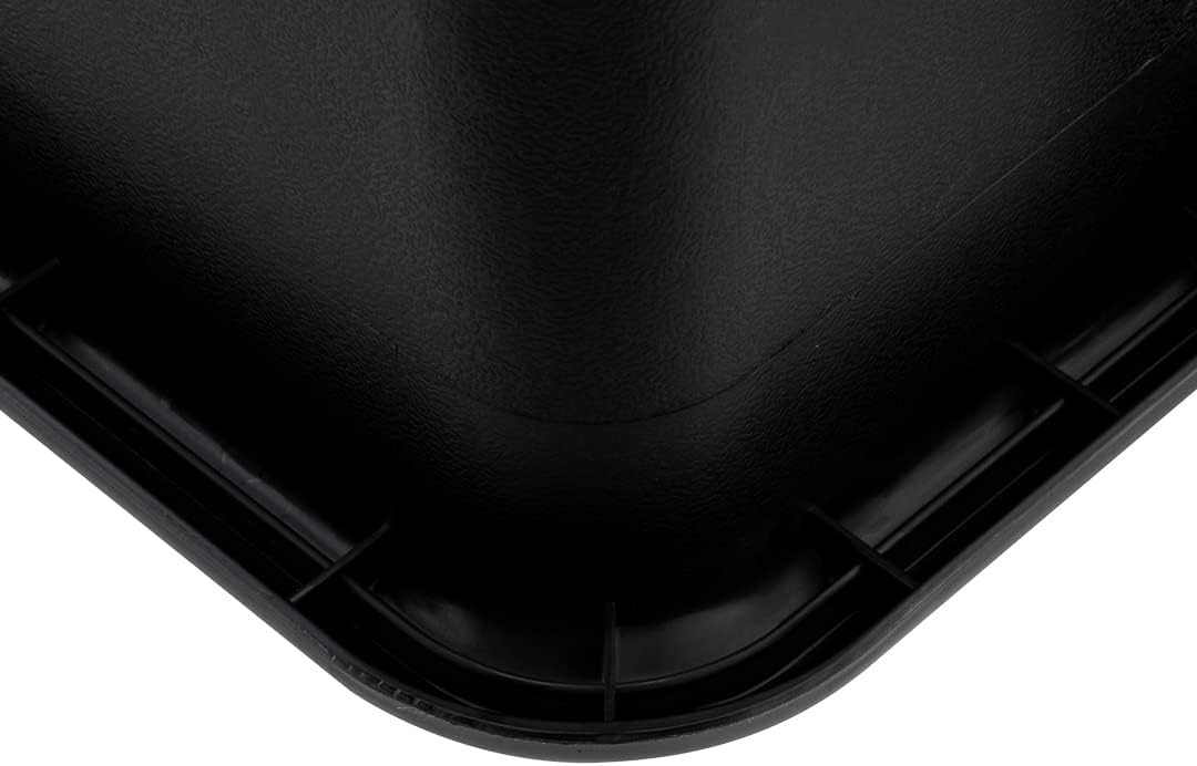 Restaurantware TUBS ONLY: RW Clean 22 Inch x 15.7 Inch Bus Tubs 12 Deep Bus Boxes - Lid Sold Separately With Handles Black Plastic Restaurant Tubs Heavy-Duty For Kitchen Organization
