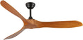 Ceiling Fan No Light 60 Inch Wood Ceiling Fans Without Lights for Bedroom Living Room Indoor Outdoor Outside Reversible ETL DC Motor Ceiling Fan for Angled Sloped Ceiling