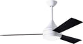 Matthews DA-WH-BK Donaire Outdoor Wet/Salt Water Rated 52' Marine-Grade Coastal Ceiling Fan with LED Light & Remote, Gloss White with Black