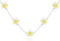 Diamond Plumeria Necklace for Women 925 Sterling Silver 1.2mm Cable Chain and Pendant with Lab Grown Diamond Plumeria Jewelry Gifts