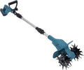 Asixxsix Cordless Tiller, 500W 330RPM Electric Tiller with 2 5000mAh Battery, 3 Sections Folding, Digital Display, 9' Width and 6.3' Depth, Rototiller Lawn, Gardening, Cultivation (US Plug)
