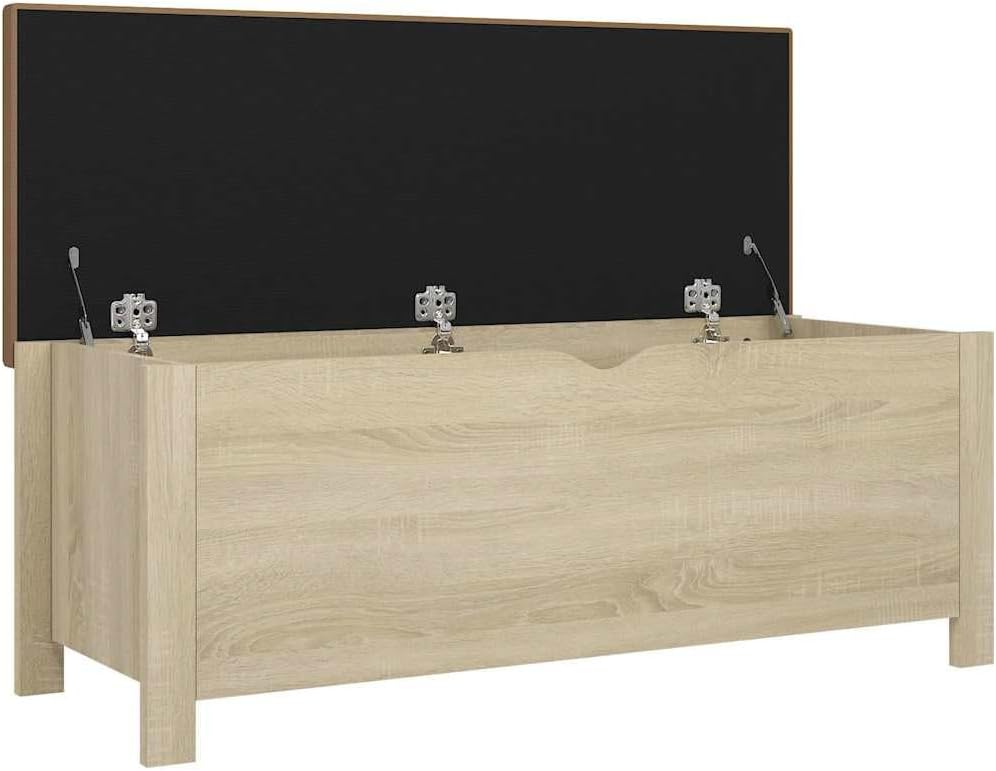 Modern Design Storage Box with a Cushion Bench, Entryway Bench with Cushioned Seat for Living Room, Home, Office, 41.3'x15.7'x17.7',-373
