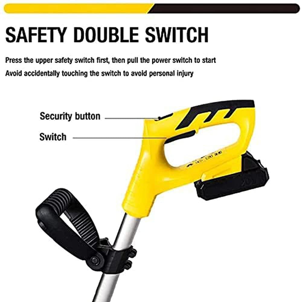 20V Cordless Electric Scarifier Handheld Rotavator Portable Electric Tiller with Rechargeable Battery, 16cm Working Depth, for Gardens