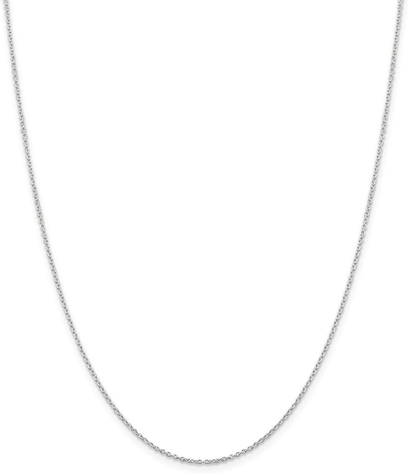 Solid 925 Sterling Silver 1.25mm Cable Chain Necklace - with Secure Lobster Lock Clasp