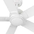 CEME Smart 60' Ceiling Fans with Lights, 3 Light Colors Dimmable, 10 Speeds DC Ceiling Fan with Remote, Outdoor Ceiling Fan Compatible with Alexa, Siri & Google Home, White