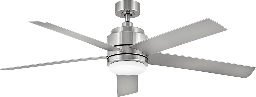Hinkley Tier 54' Indoor/Outdoor Smart Ceiling Fan with Light + Remote - Composite Fan Blades, Integrated LED - Brushed Nickel