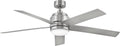 Hinkley Tier 54' Indoor/Outdoor Smart Ceiling Fan with Light + Remote - Composite Fan Blades, Integrated LED - Brushed Nickel