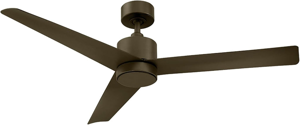 Lotus Smart Indoor and Outdoor 3-Blade Ceiling Fan 54in Bronze with 3000K LED Light Kit and Remote Control works with Alexa, Google Assistant, Samsung Things, and iOS or Android App