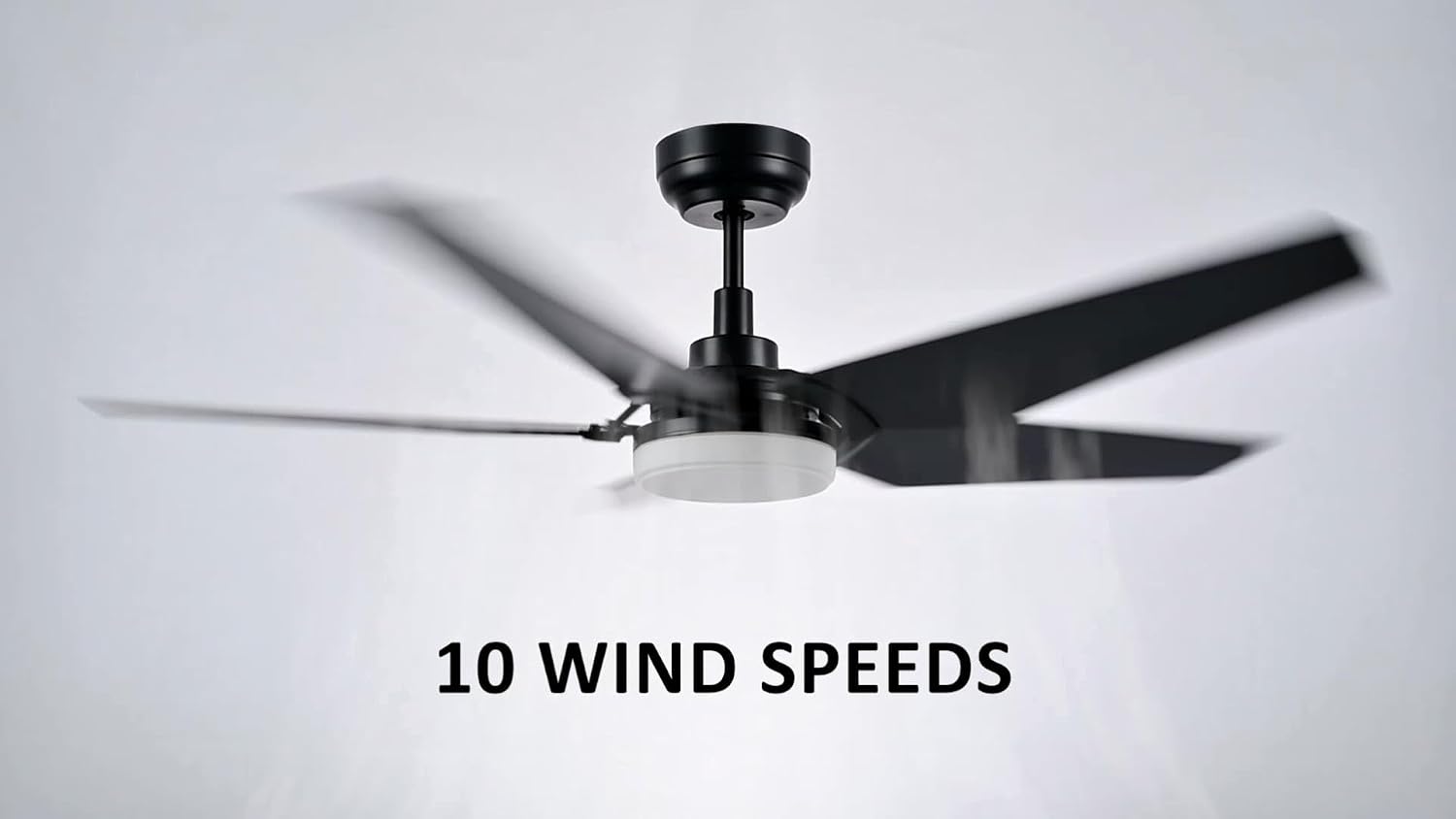 Carro 52' Modern Smart Ceiling Fan with Dimmable LED Lights and Remote, Compatible with Alexa/Google Home/Siri/APP, DC Motor with 10 Speeds, for Living Room Dining Bedroom, Black
