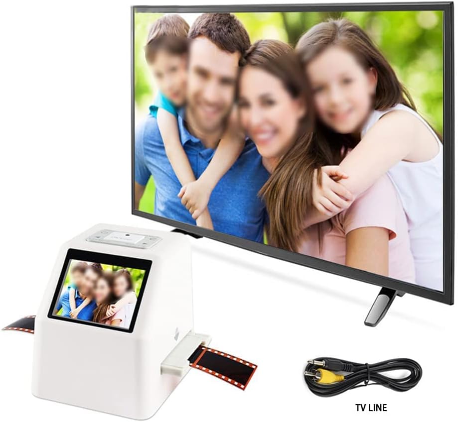 Slide Negative Scanner, Film Slide Scanner, All-in-1 22MP, with 3.5'LCD Screen, Convert Slides and Negatives to Digital Photos Specialised scanning of 135 Negatives, 110 Negatives, 126 KPK