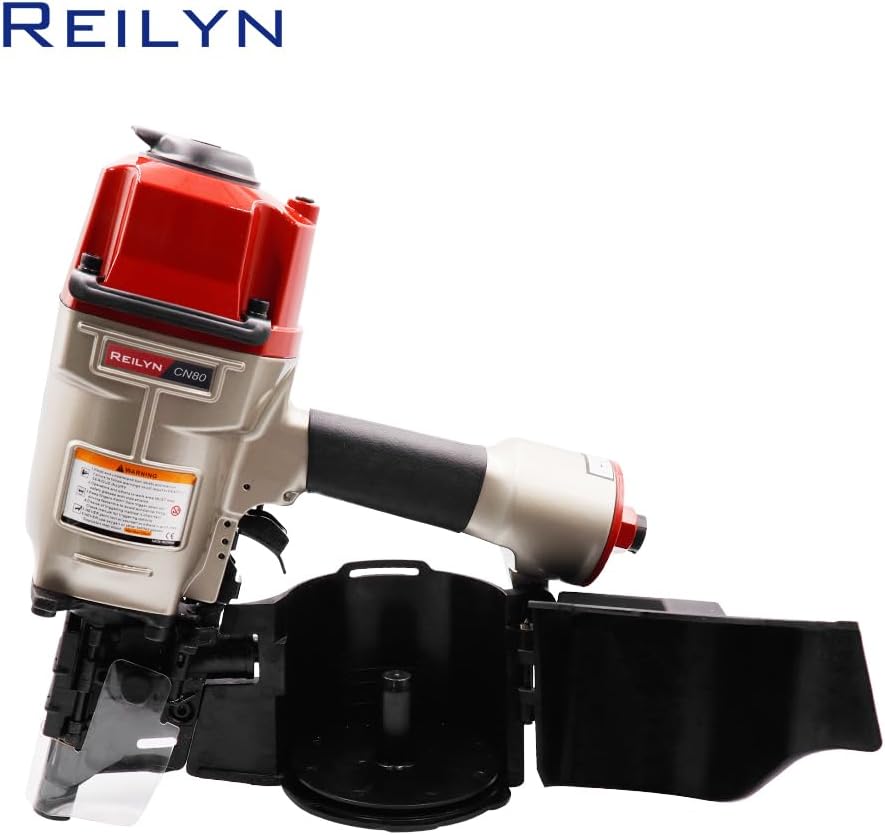 Roofing Nail Gun CN80, 2 inch to 3-1/4-inch 15 Degree Pneumatic Siding Nail Gun for Siding Sheathing Wooding Fencing Decking Roofing Professional Pallet Nailer