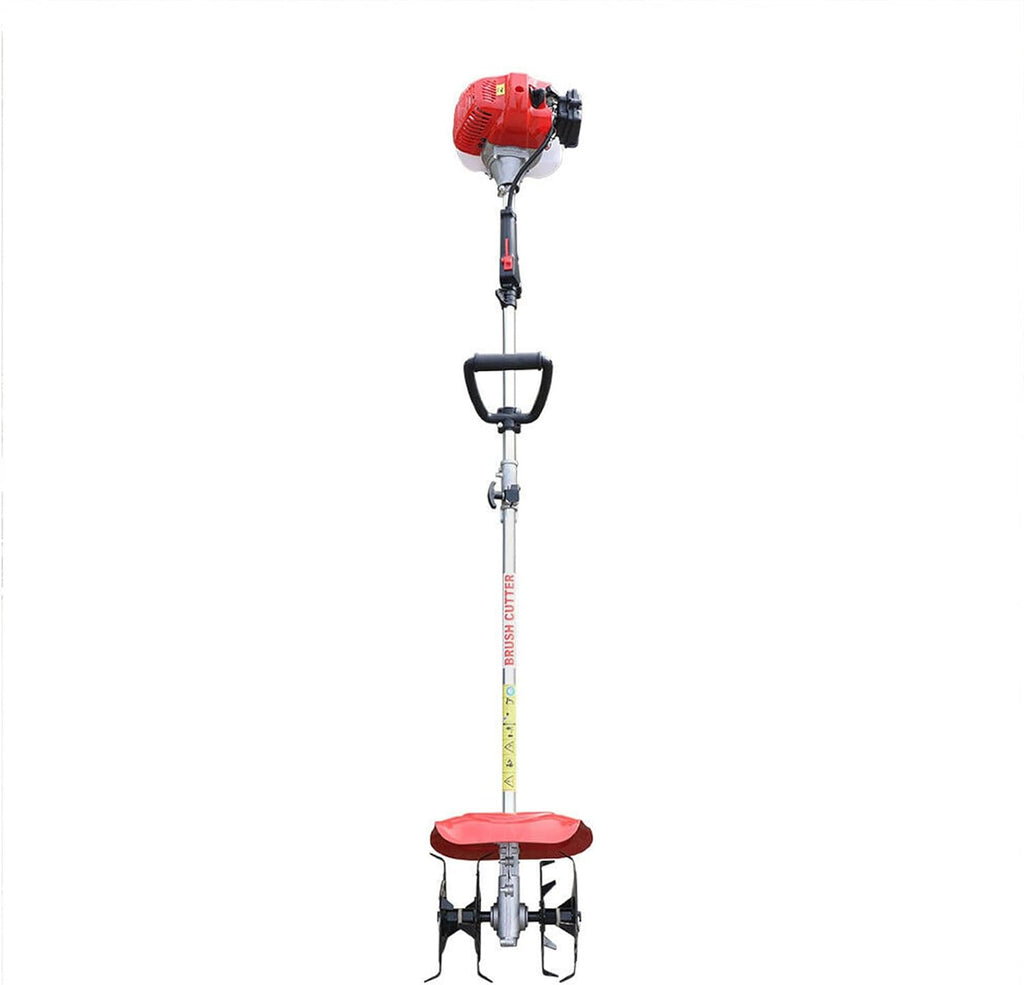 Handheld Tiller Cultivator, 2-Stroke Gas Powered Mini Tiller Cultivator 42.7CC Garden Weeding Tilling Tool, Mini Rototiller for Sandy Land, Loose Soil, Crop Cultivation