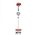 Handheld Cordless Tiller Cultivator, 2-Stroke 42.7CC Gas Gasoline Cultivator Weeder, 1.25KW 6500 RPM Single Cylinder Mini Tiller Cultivator Rototiller Reclamation Tillage Machine, for Garden Backyard