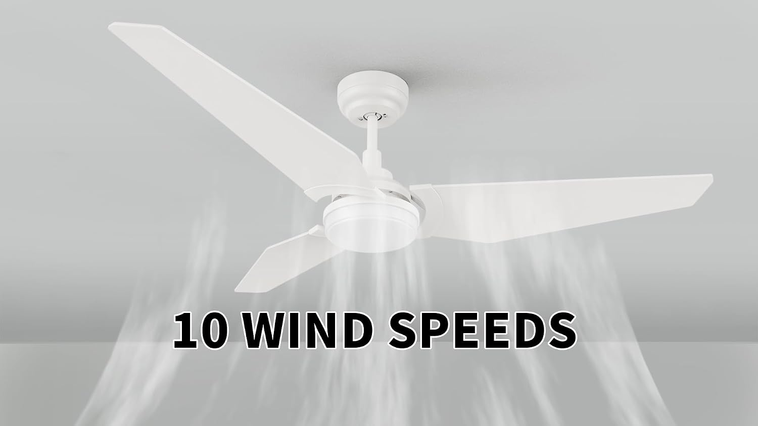 Carro 56' Modern Smart Ceiling Fan with Dimmable LED Lights and Remote, Compatible with Alexa/Google Home/Siri/APP, DC Motor with 10 Speeds, for Living Room Dining Bedroom, White