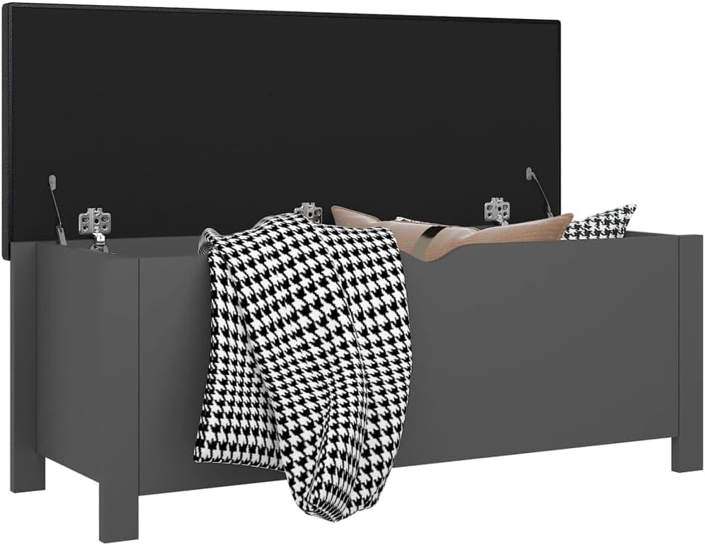 Modern Design Storage Box with a Cushion Bench, Entryway Bench with Cushioned Seat for Living Room, Home, Office, 41.3'x15.7'x17.7',-372