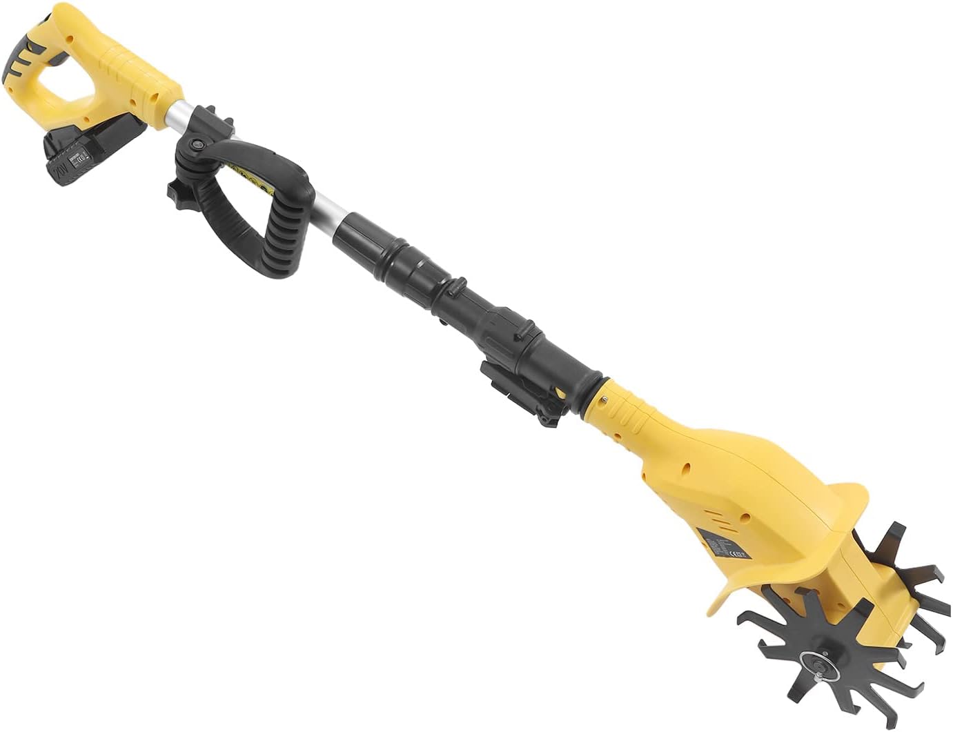 Cordless Electric Garden Tiller and Cultivator Extendable Rod Garden Yard Cultivating Tools Handheld Cultivator with Battery for Farms Parks Yards Fields