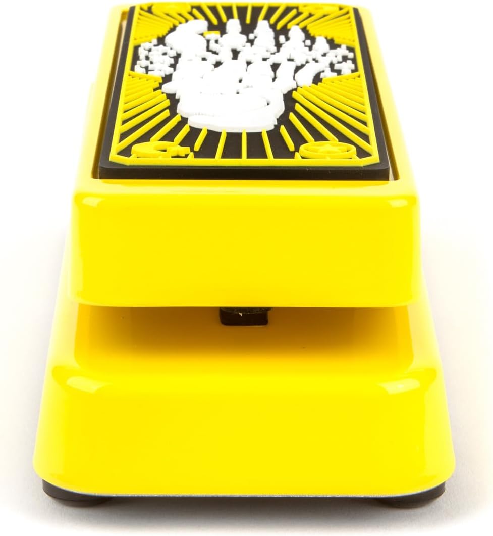 Dunlop KH95Y Kirk Hammett Cry Baby Wah Yellow Sparkle Edition - Bundle with 2 Patch Cables and Dunlop Custom Jazz III Guitar Picks
